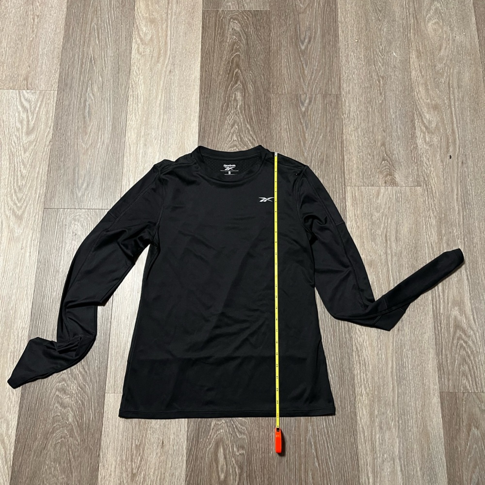 Reebok Black Speedwick mesh back long sleeve active shirt size small